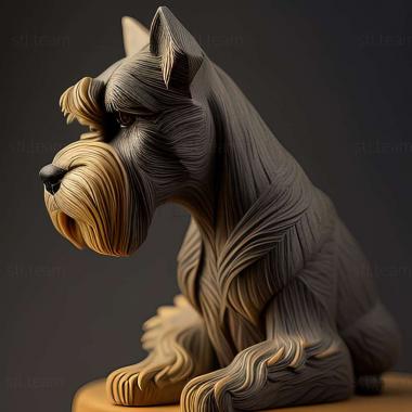 3D model Zwergschnauzer dog (STL)